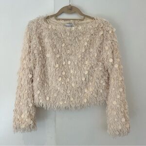 Lucy Paris Off-White Fuzzy Top